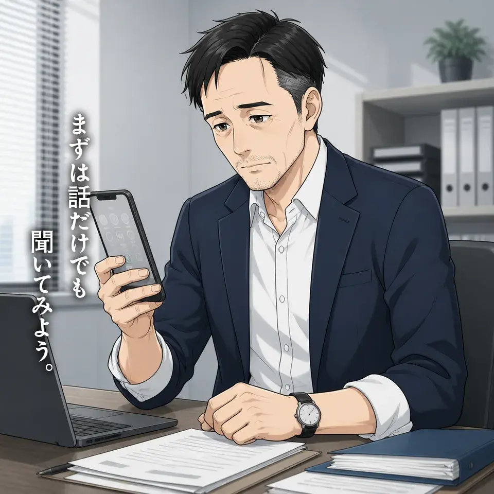「まずは話だけでも聞いてみよう。」